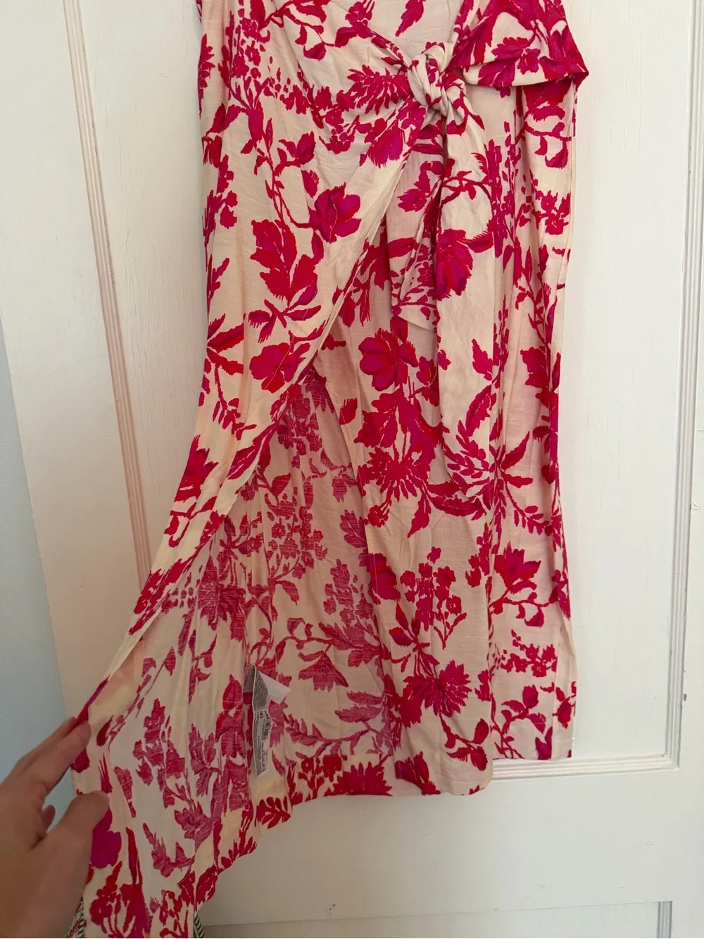 Mango Pink Floral Wrap Skirt